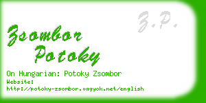 zsombor potoky business card